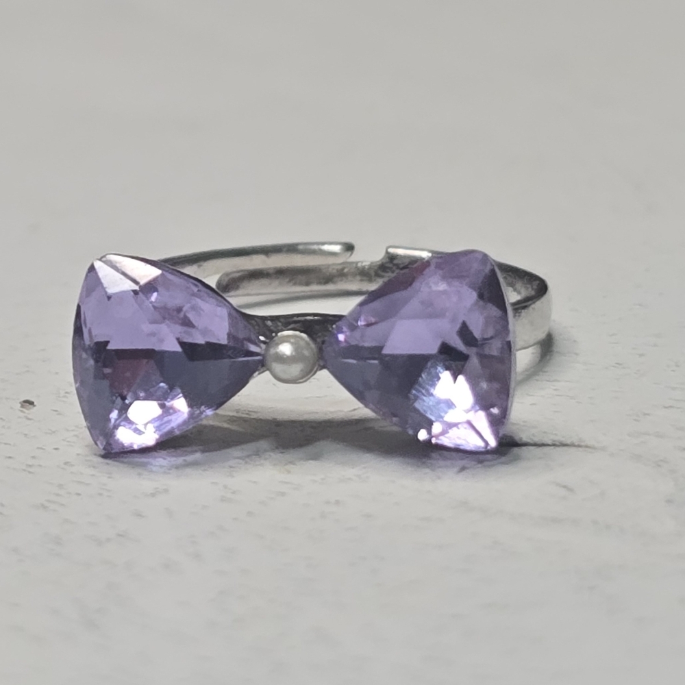 Purple Bow Tie Adjustable Ring [ Read Details ]